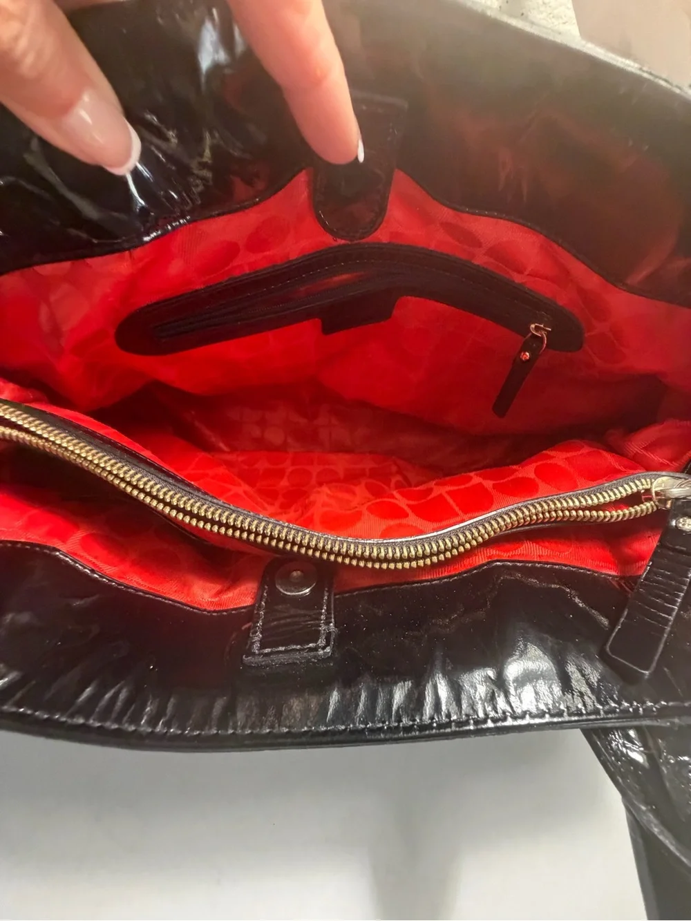 Kate Spade Black Quilted Patent Leather Tote